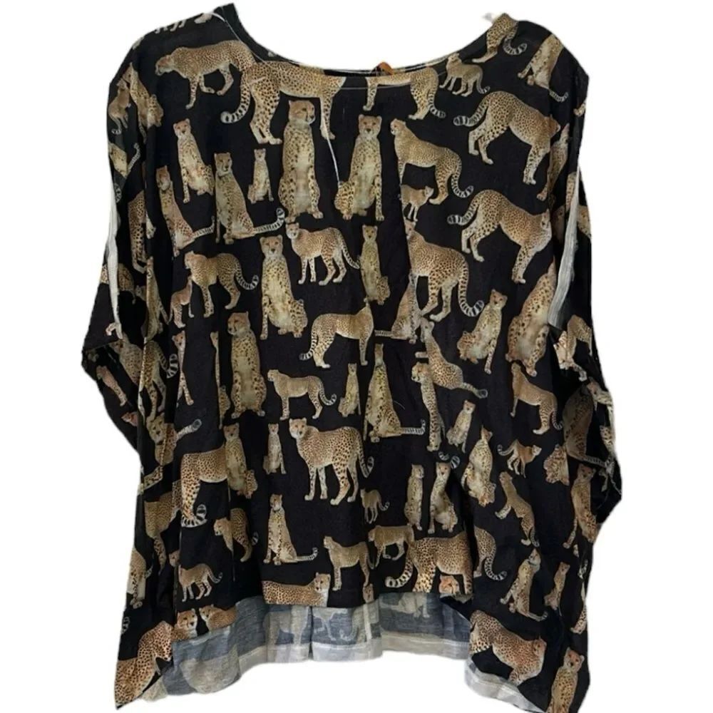 Audrey 3+1 leopard wide top size small